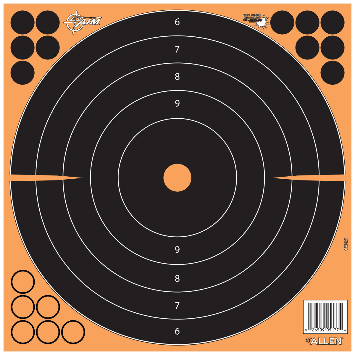 Splash Reactive Bullseye Paper Shooting Targets
