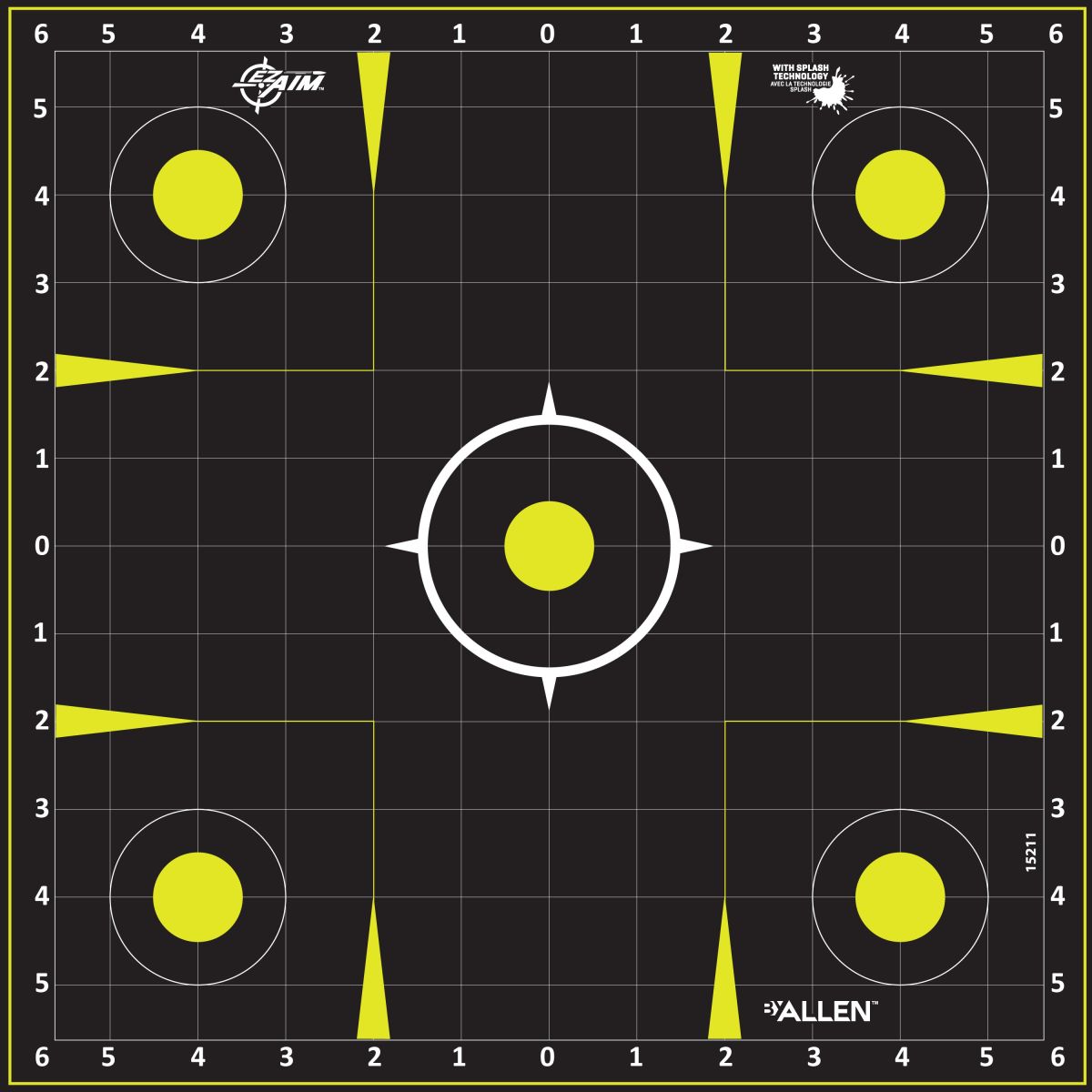 Non-Adhesive 12x12 Sight-In Grid Shooting Targets