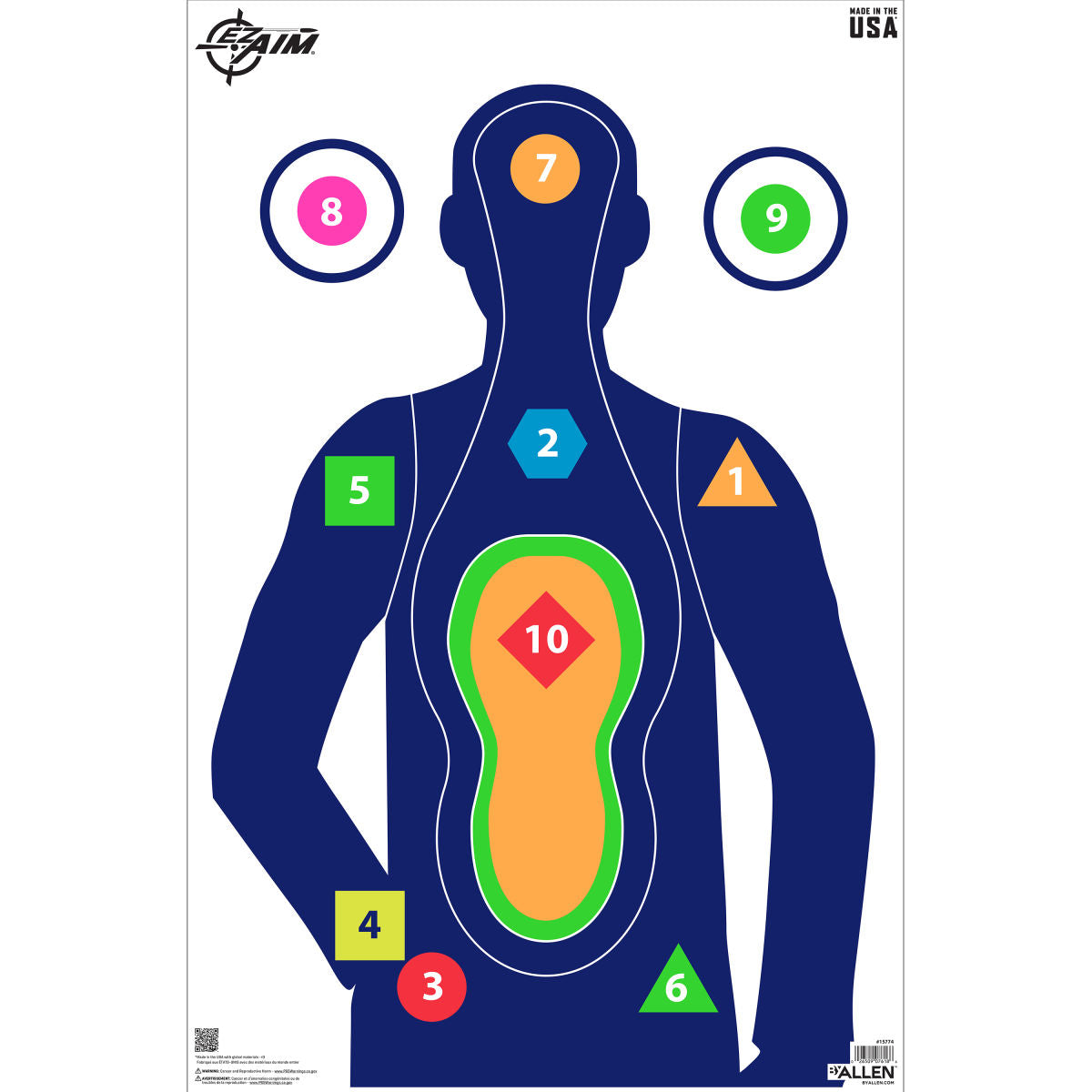 EZ Aim® Command Silhouette Target, 23 x 35, 50-Pack