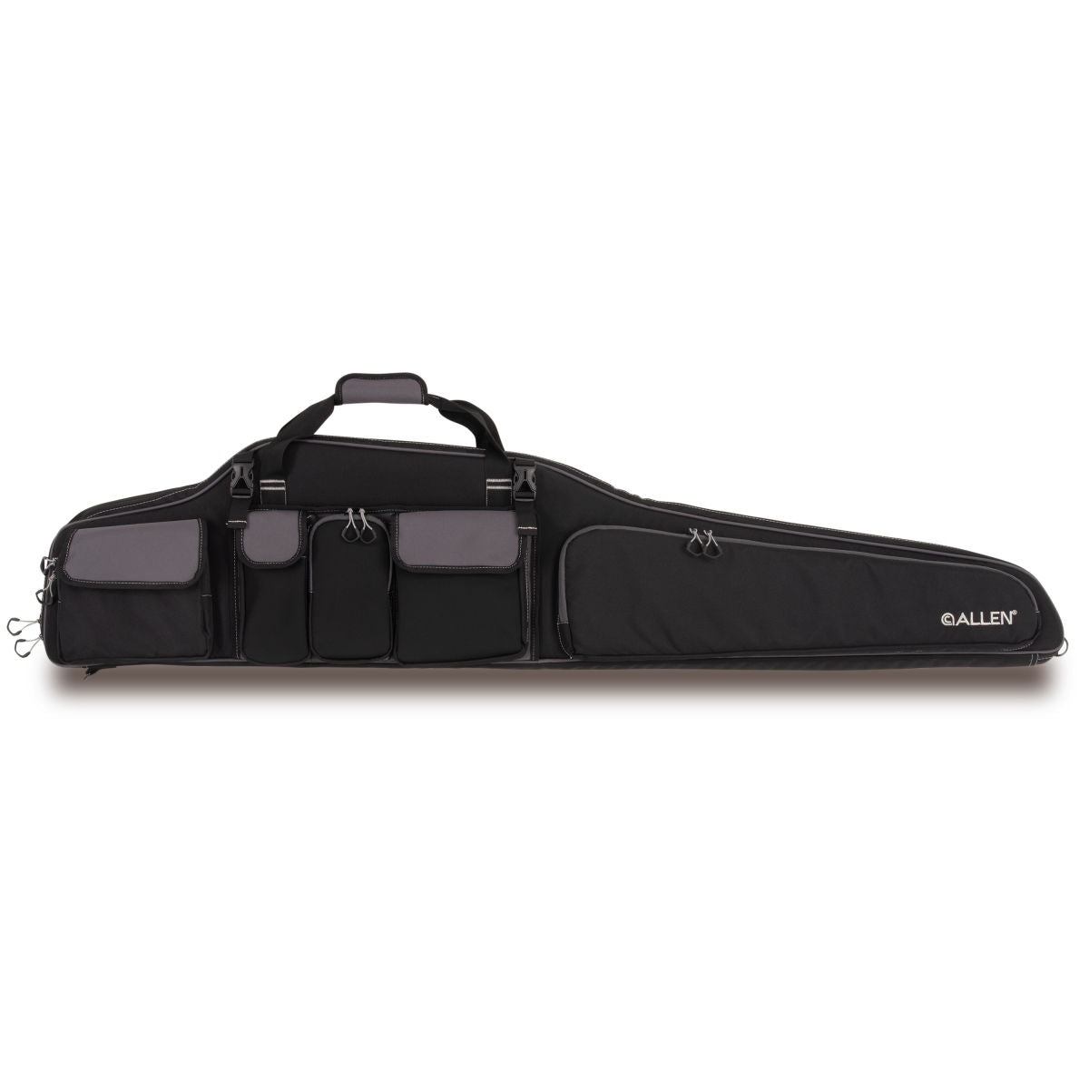 Gear Fit® MOA 55" Rifle Case - Long Range Precision Rifle Storage with Multiple Pockets, Heavy Duty Foam, Black/Gray