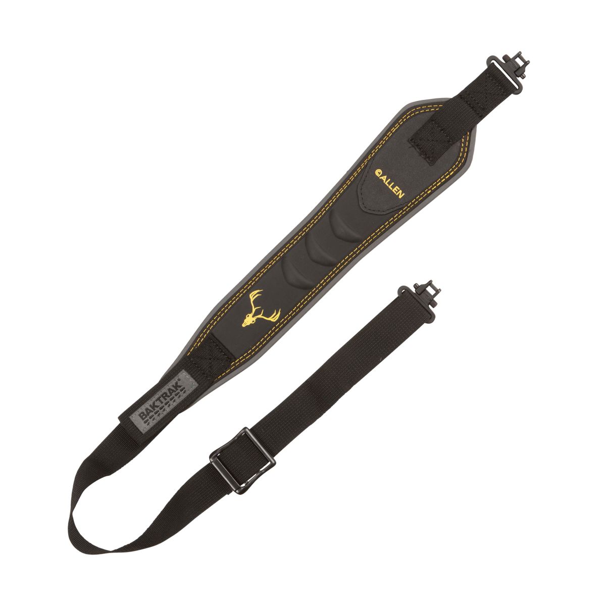 Boulder BakTrak 2-Point Rifle and Shotgun Sling - Rubber Grip with Swivels - Ideal for Hunting and Shooting - Gun Strap - Tested up to 500 Lbs. - Black/Yellow