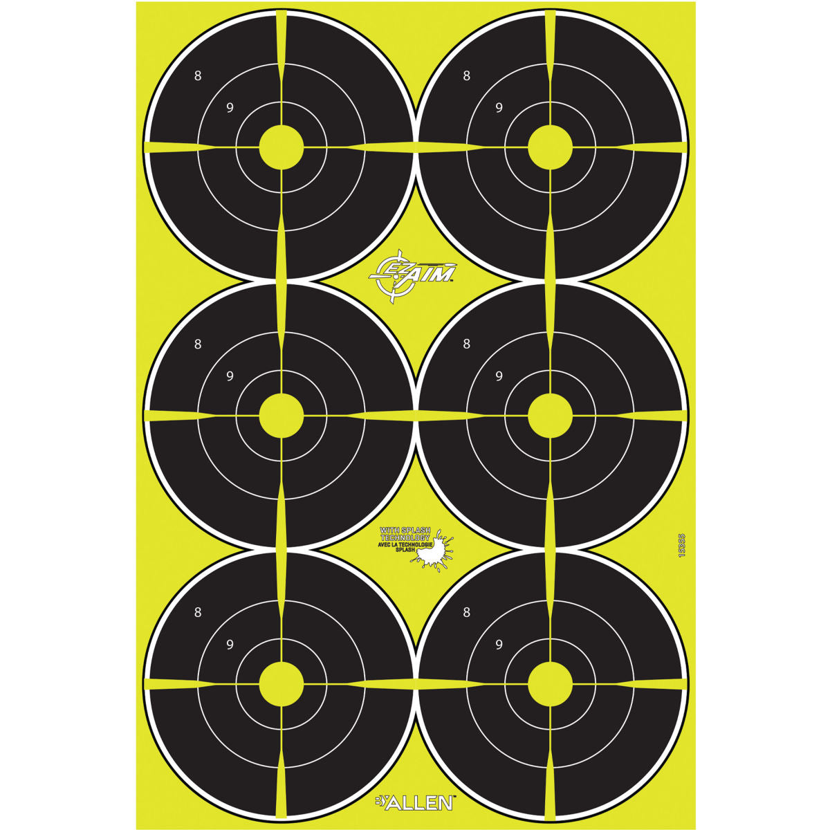 Splash Reactive Bullseye Paper Shooting Targets - 6 Pack