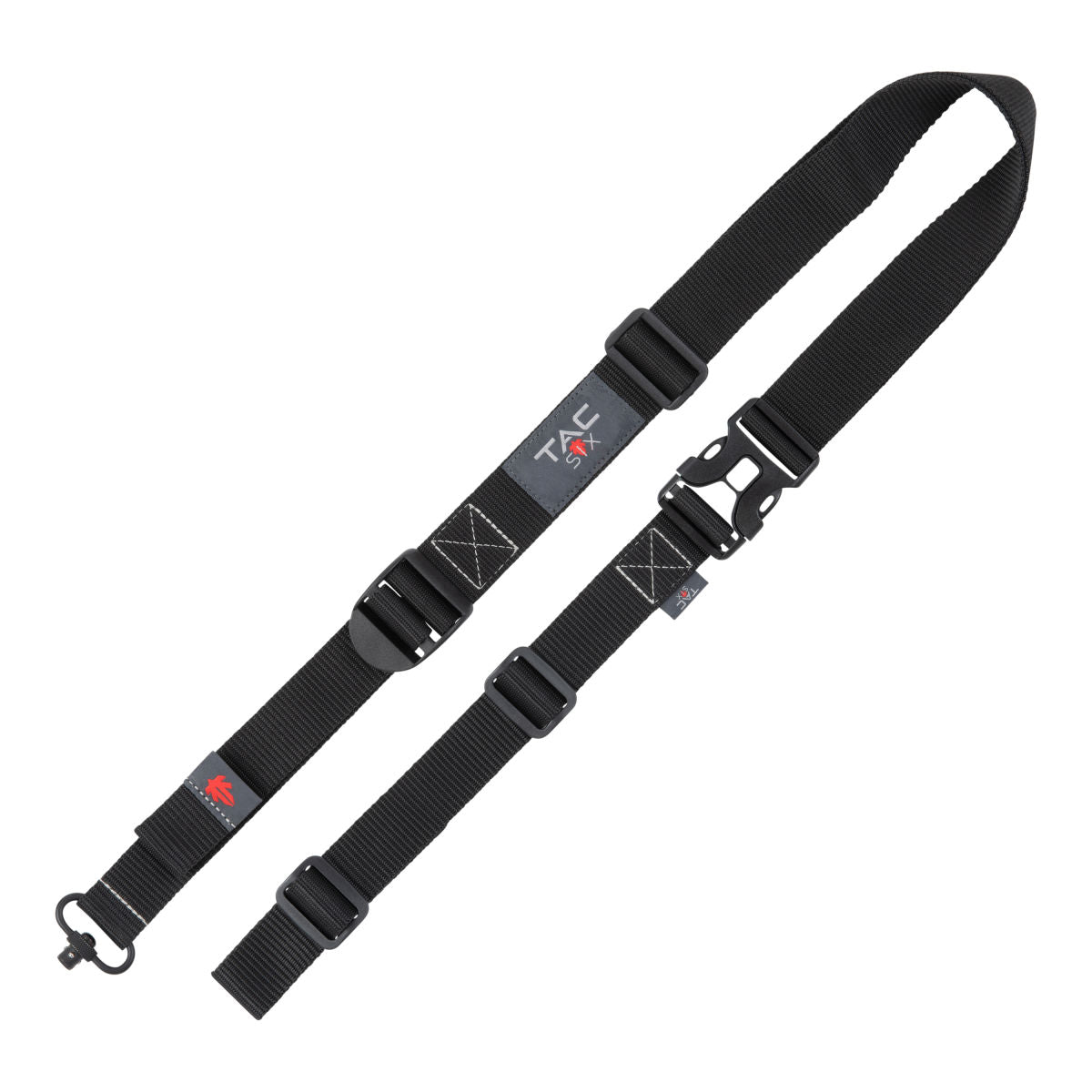 Tac-Six™ Citadel Connect Double Point Firearm Sling, QD Swivel & Ladder Buckle, Black