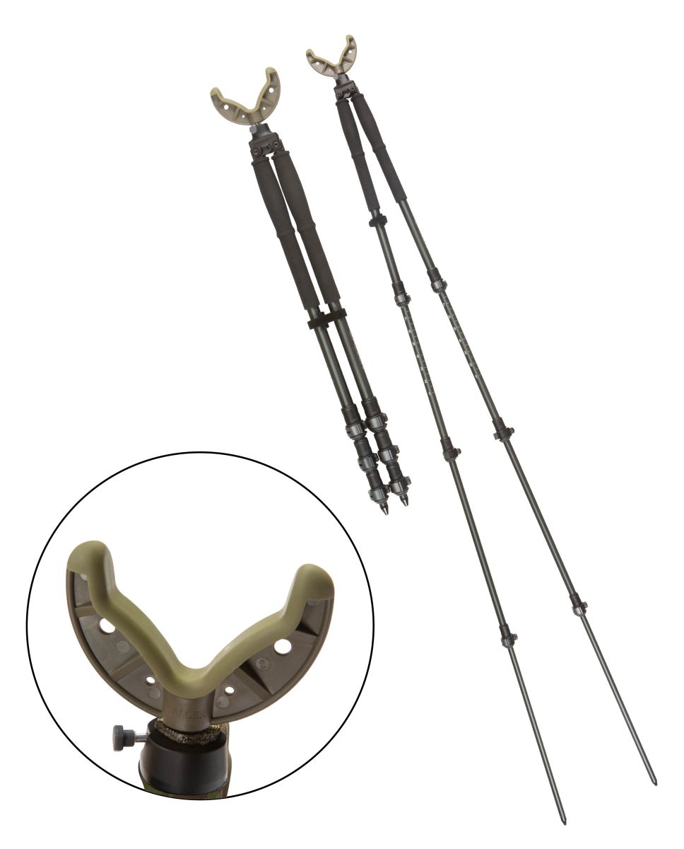 Axial Bipod Shooting Stick, 61" Max Height, Olive