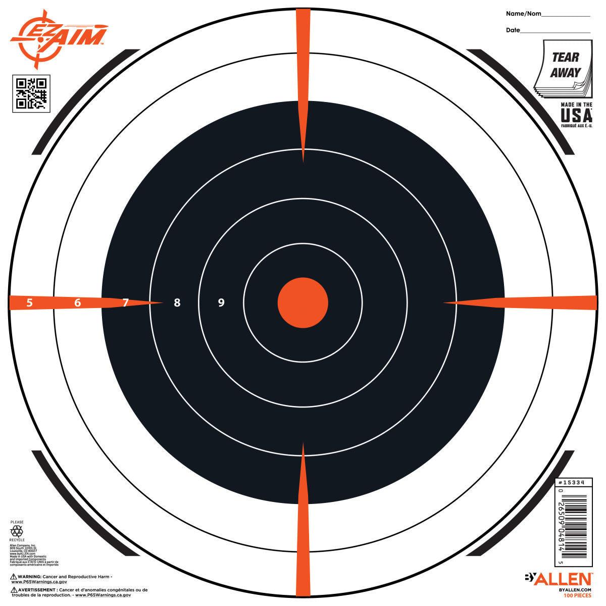 Bullseye 12" Paper Shooting Targets