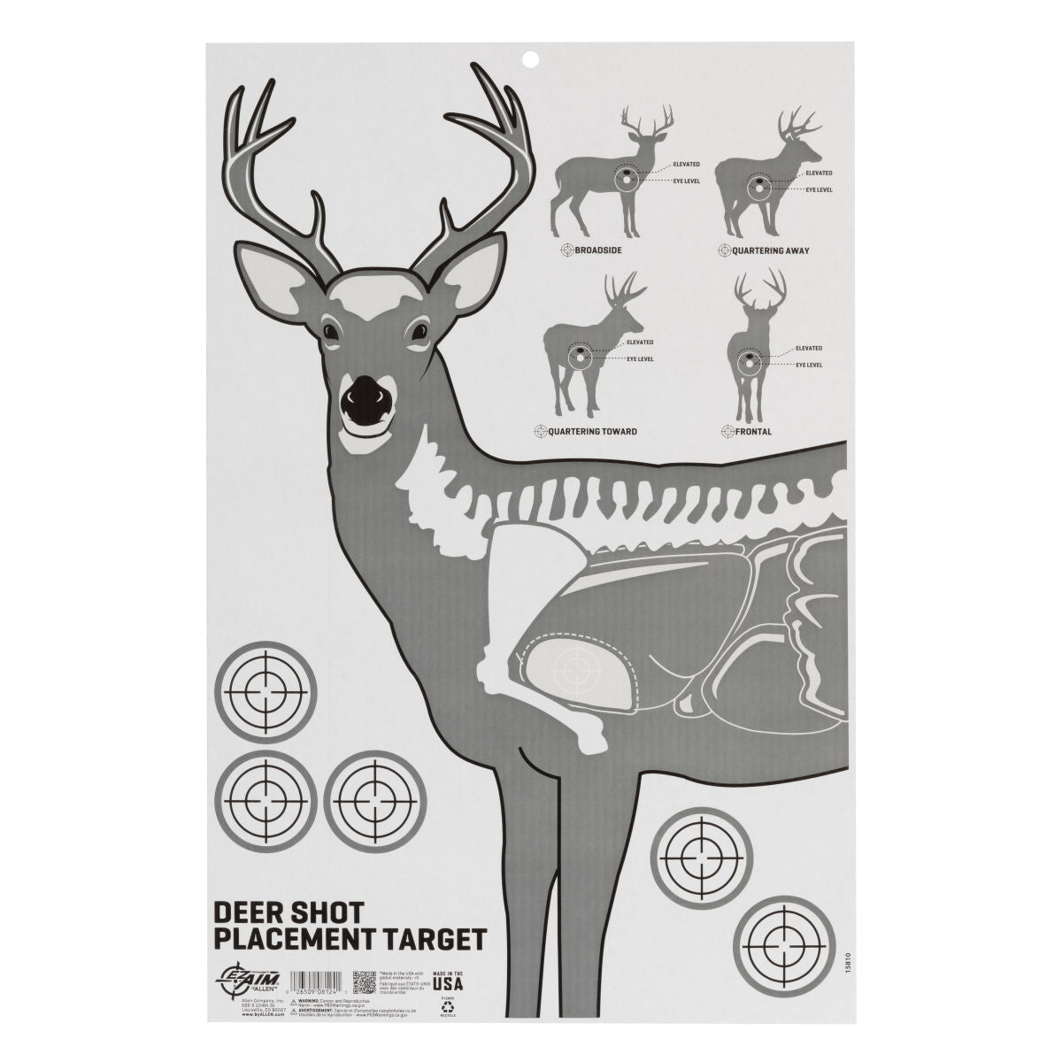 EZ Aim® Deer Vitals Corrugated Target, 23" x 35," Tan