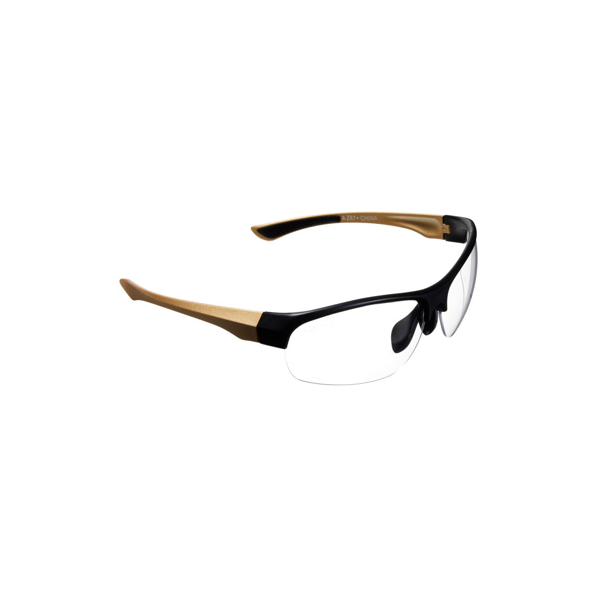 Girls With Guns® Devotee Protective Shooting Safety Glasses, Clear Lenses, Anti-Scratch/Fog/UV Coated, ANSI Z87+ & CE Rated, Gold/Brown