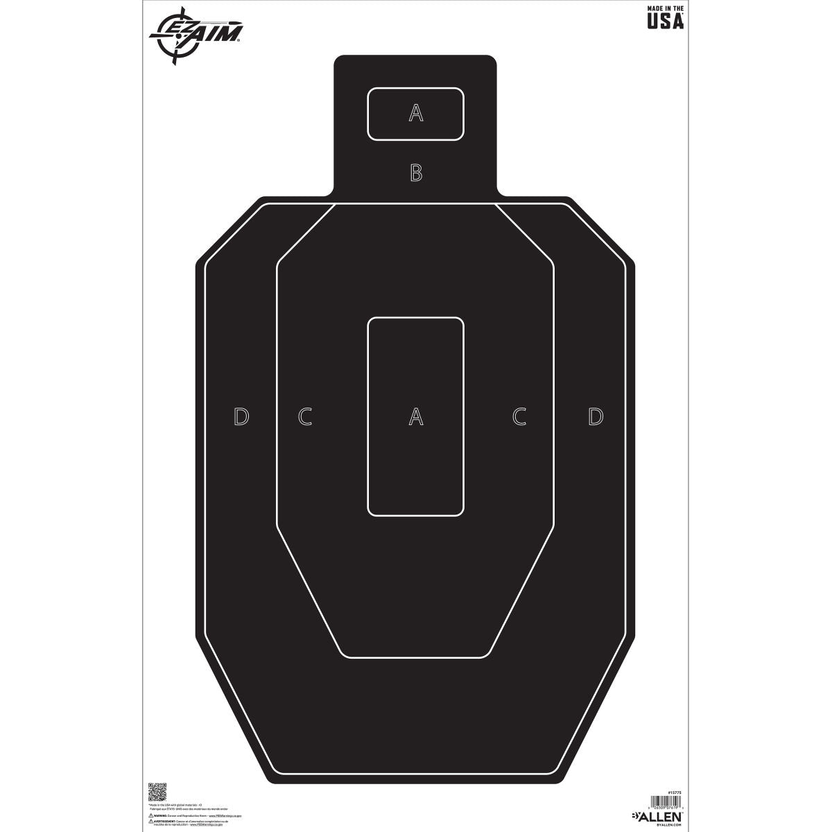 EZ Aim® IPSC Silhouette Target, 23 x 35, 50-pack