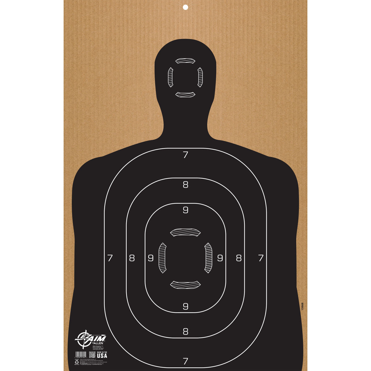 EZ Aim® Silhouette Shooting Target B27, Corrugated, 1-Target, 23" x 35," Tan