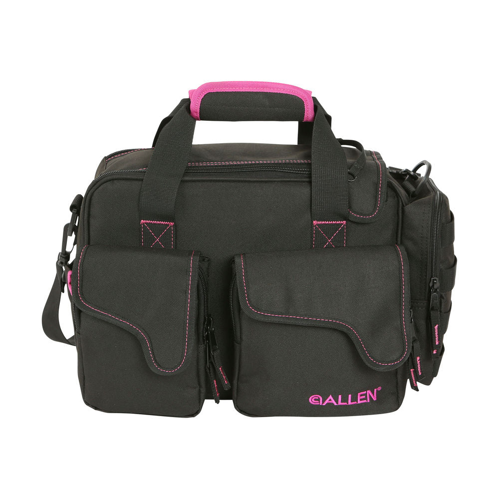 Dolores Women's Compact Shooting Range Bag, 13" x 4.5," Black/Pink