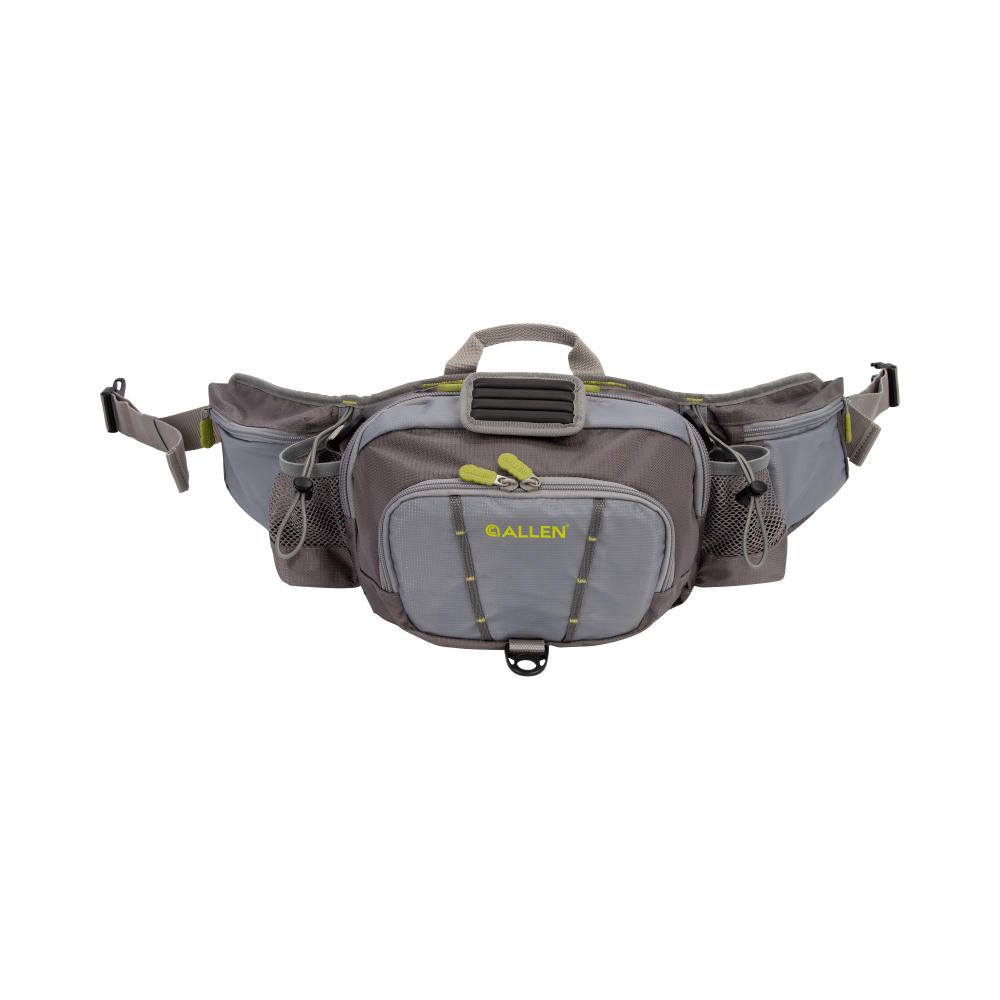 Allen Company Eagle River Lumbar Fly Fishing Pack, Fits up to 6 Tackle/Fly  Boxes, Gray/Lime