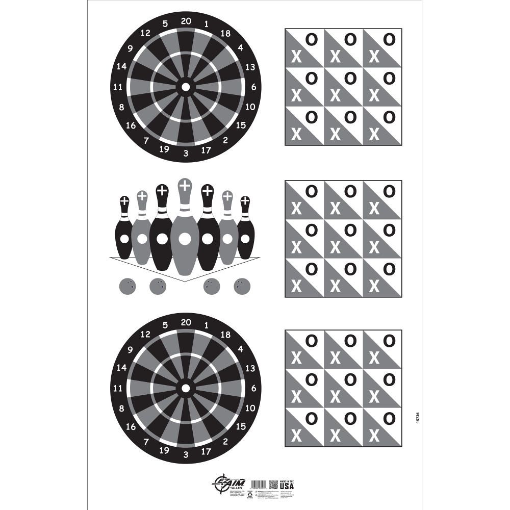 NEW EZ Aim Handgun Games Shooting Target & Backer, Corrugated, 23 x 35
