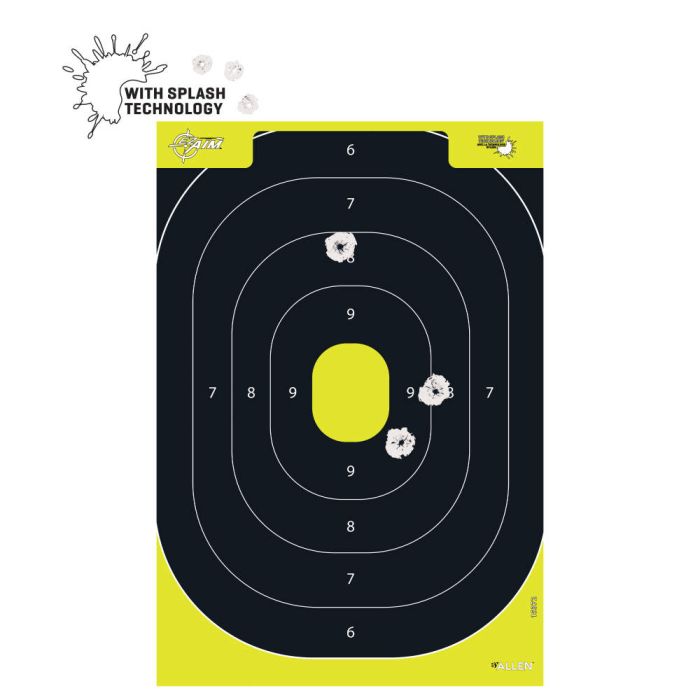 EZ Aim Splash® Reactive Paper Shooting Targets, IPSC