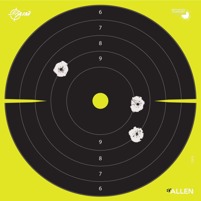 EZ Aim Splash® Reactive Paper Shooting Targets, Bullseye