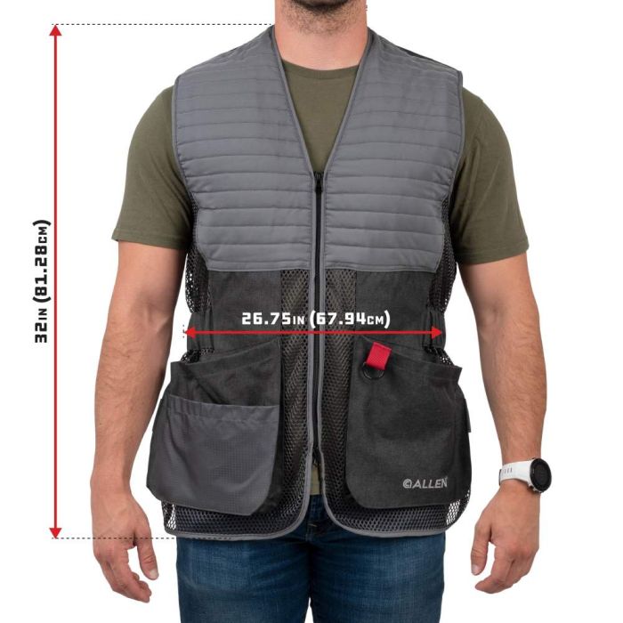 NEW Allen Company Competitor Shooting Vest, Fits XL/XXL, Gray