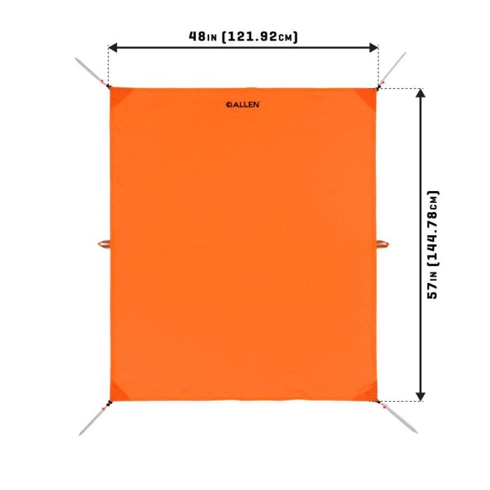 Allen Company Backcountry Game Tarp, 4' x 4'9,” Blaze Orange