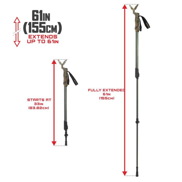 Allen Company Axial EZ-Stik Adjustable Push Button Shooting Stick