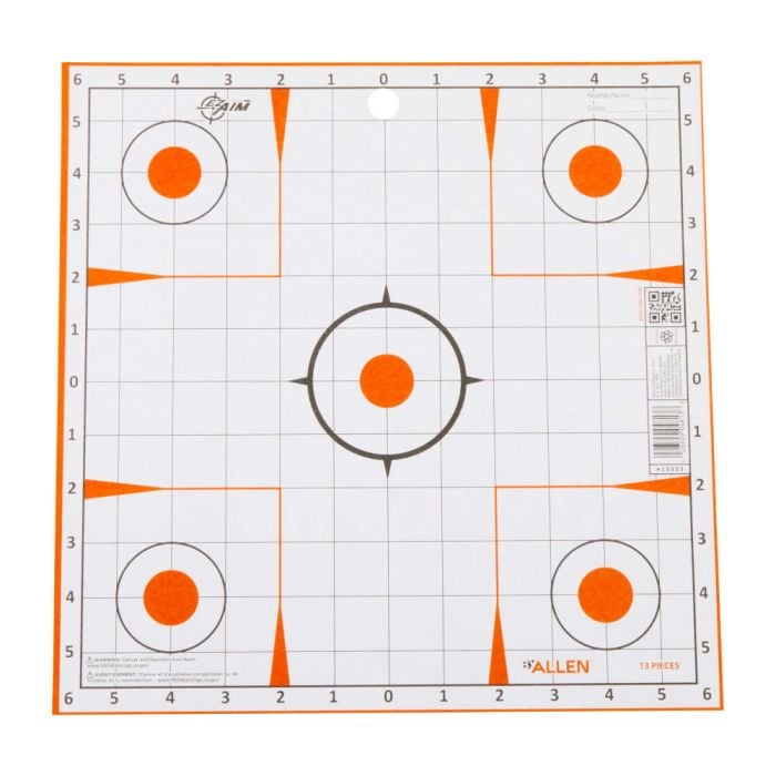 EZ Aim® Paper 12-inch x 12-inch Sight-In Grid Target By Allen, 13