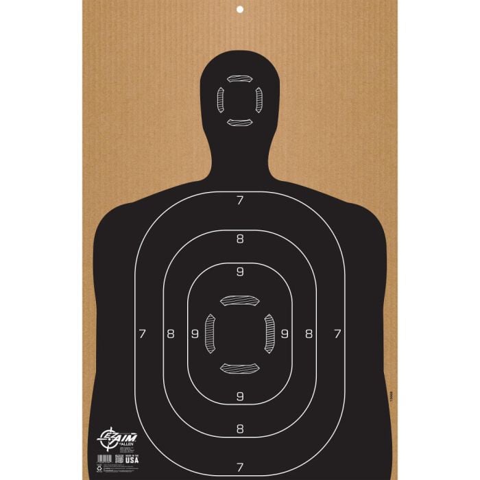 EZ Aim Silhouette Shooting Target B27, Corrugated, 1-Target, 23 x