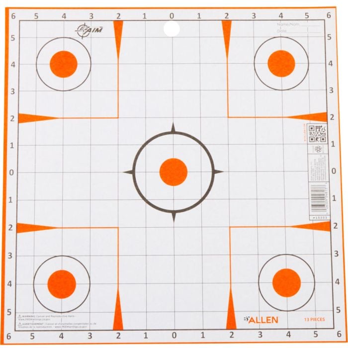 TARGETページ EZ Aim® Paper 12-inch x 12-inch Sight-In Grid Target By Allen, 13