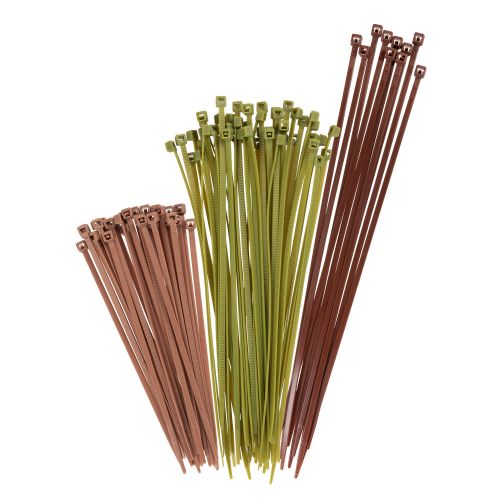 NEW Vanish Hunting Blind Nylon Cable Ties, Assorted 100-Pack, Green/Brown/Tan