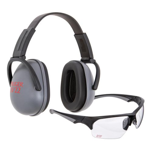 Ruger 10/22 Passive Earmuffs & Shooting Glasses Combo, 23dB NRR, Glasses ANSI Z87.1+ Rated