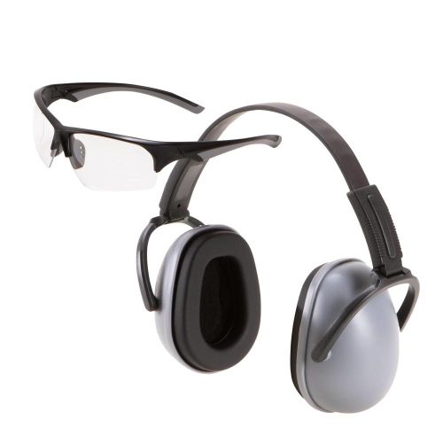 Allen Company Passive Hearing Protection Earmuff & Eye Protection Combo, Gray
