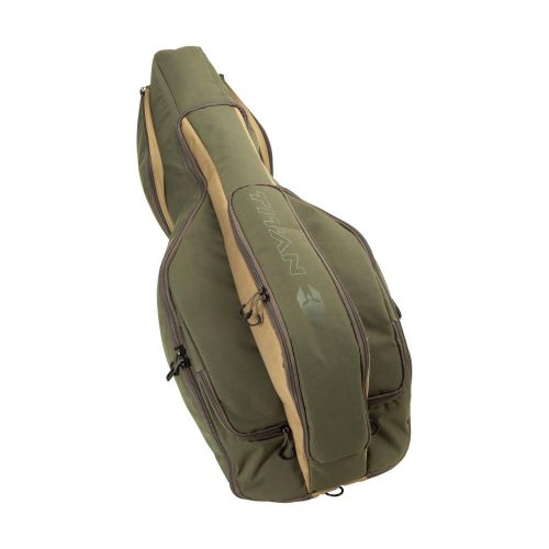 Allen Company Titan Copperhead Crossbow Case - Tricot Design - Fits 15-Inch Scoped Narrow Limb Crossbows - Pockets for Bolts, Quivers, and Other Archery Accessories - Olive/Tan - 38" x 16"
