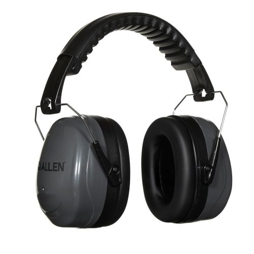 Allen Company Sound Defender Foldable Safety Earmuffs, 26 dB NRR, ANSI S3.19 & CE EN352-1 Hearing Protection Rated, Black/Gray