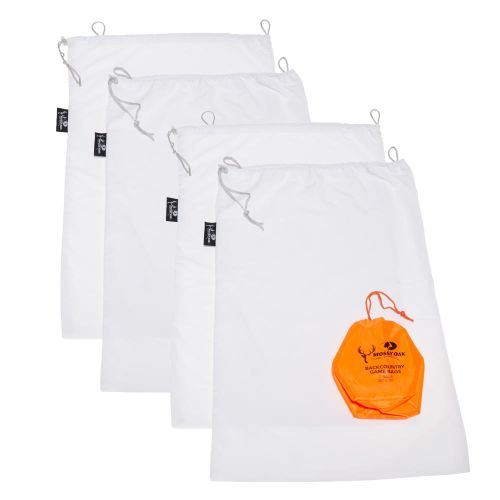 Allen Company Backcountry Hunting Meat Bags, 30"L x 20"W, 4-Pack, White