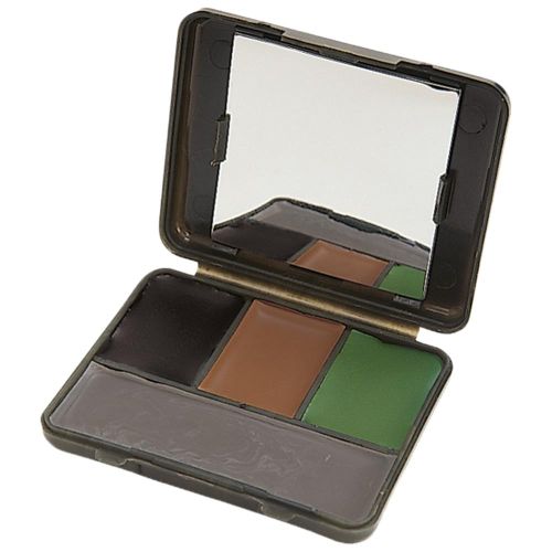 Vanish Camo Face Paint Compact with Mirror, 4-Colors, Black, Brown, Gray, & Olive