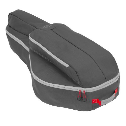 Allen Company Titan Krait Crossbow Case - Soft-Shell Design - Fits Scoped Narrow Limb Crossbows - Oversized Pockets for Bolts, Quivers, and More - Gray/Red - 37" x 19.5"