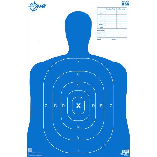 NEW EZ Aim B27 Silhouette Paper Shooting Target, 23 x 35, 50-Pack