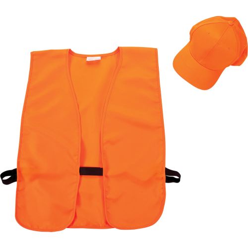 Allen Company Blaze Orange Hat & Vest Safety Bundle
