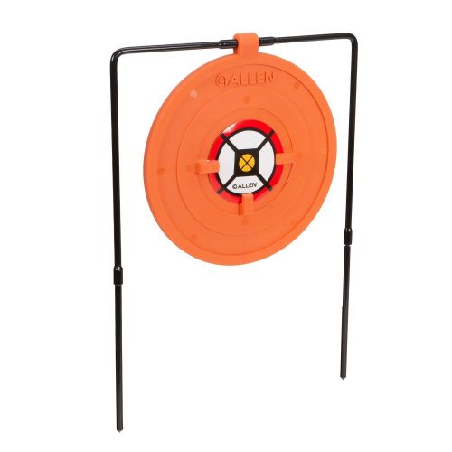 Allen Company 10" Round Self-Healing Shooting Target with Stand, .22 & 50 Caliber, Orange