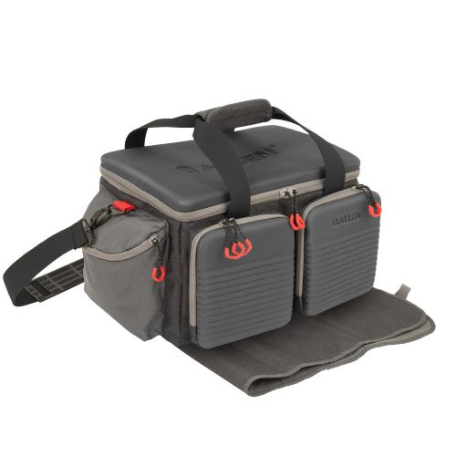 Allen Company Competitor Premium Molded Lockable Range Bag, Internal Tote & Fold-Up Gun Mat, Gray