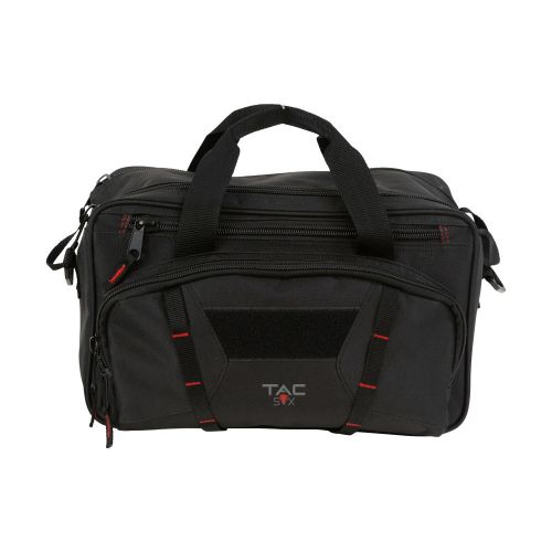 Tac-Six Tactical Sporter Range Bag, Black/Red
