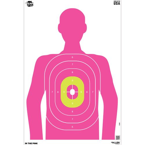 EZ Aim Fun In The Pink Silhouette Paper Shooting Target, 12” x 18”, 8-Pack, Pink