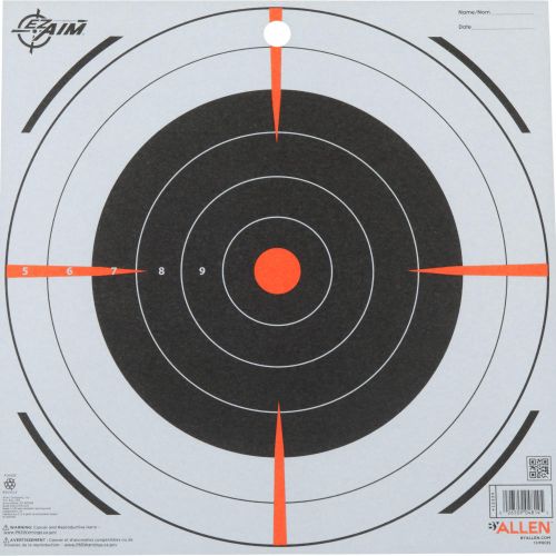 EZ Aim Paper Shooting Targets, 12" Bullseye Targets, 13-Pack