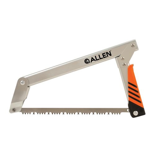 Allen Company Huntsman Folding Saw & Sheath, 1 Wood Blade & 1 Bone/Metal Blade, 11" Blades, Gray/Orange/Black