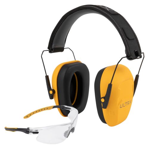 ULTRX Shield Ear & Eye Protection Combo, Interstate Yellow