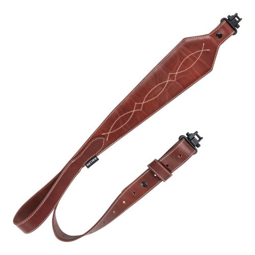 Allen Company Heritage Western Scallop Leather Rifle Sling, Brown