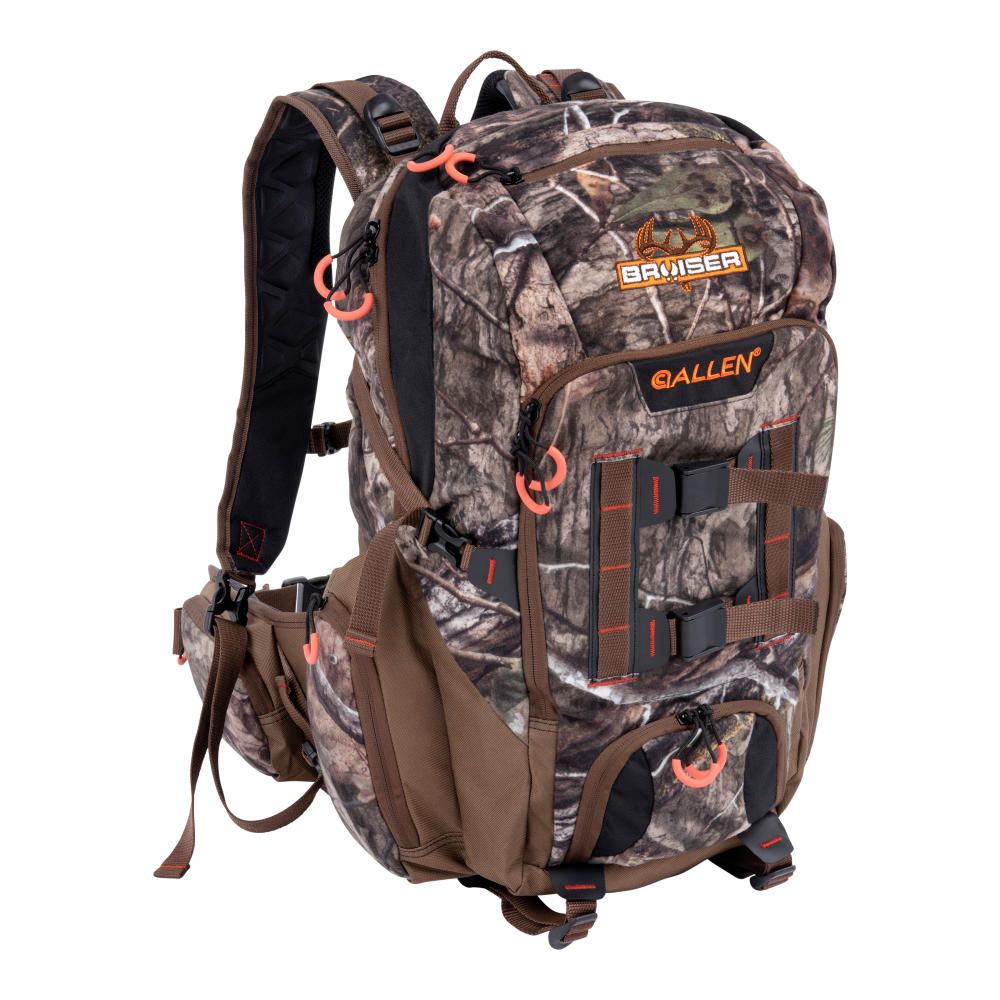 Allen Company Gear Fit Pursuit Bruiser Camo Deer Hunting Backpack for Men and Women Rifle and Bow Carry Bag Holds Shooting Accessories and Camping