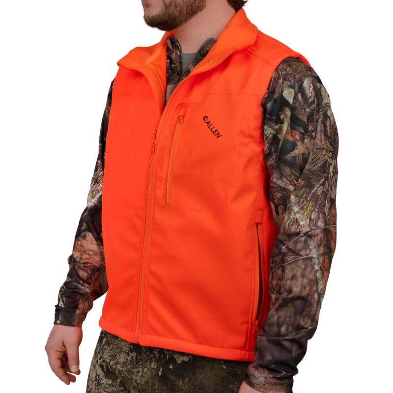 Allen Company Softshell Blaze Hunting Vest, Men's, Medium, Blaze