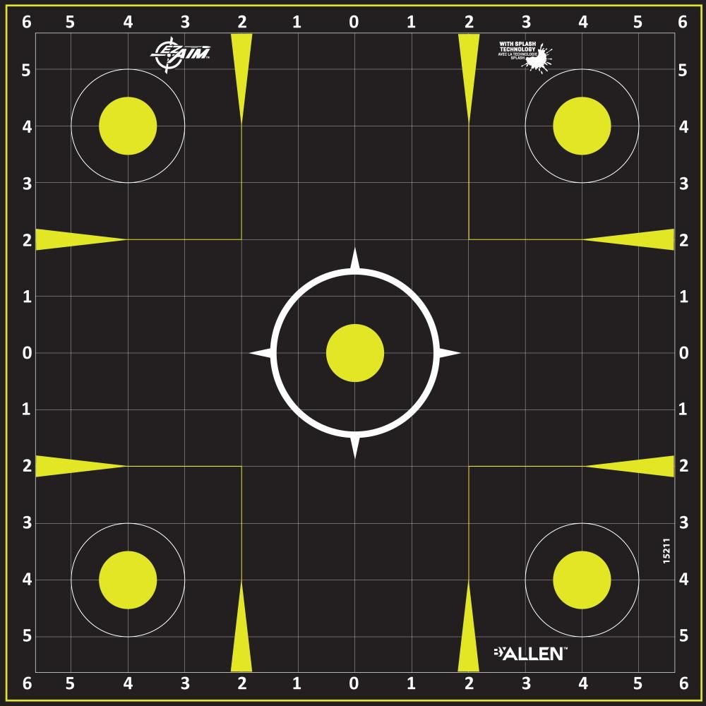 TARGETページ EZ Aim Splash® Reactive Paper Shooting Targets, Sight-In Grid, 12