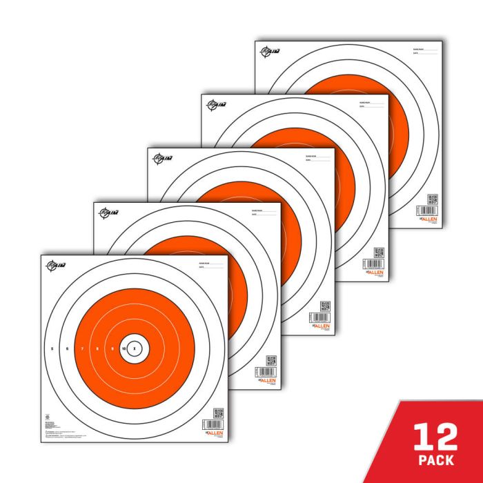 Ez Aim Splash Sight-in Shooting Paper Targets, 12