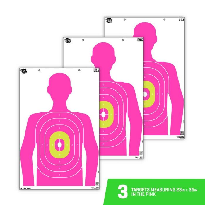 EZ Aim Fun In The Pink Silhouette Paper Shooting Targets, 23