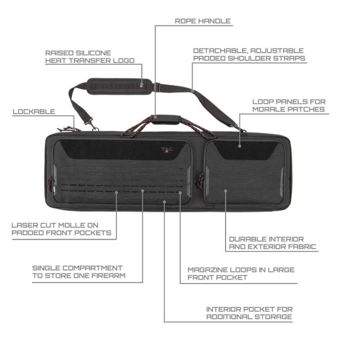 Tac-Six™ 46 Lockable Squad Tactical Gun Case, Laser Cut