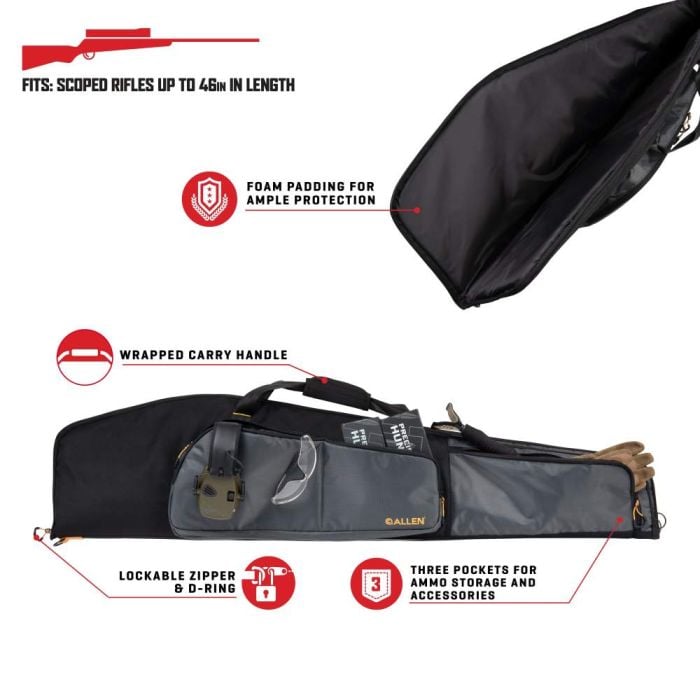 Collins 46” Rifle Case by Allen Company, Black