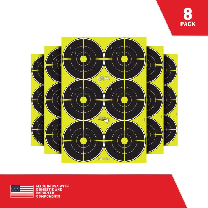 EZ Aim Splash® Reactive Paper Shooting Targets, Bullseye, 6